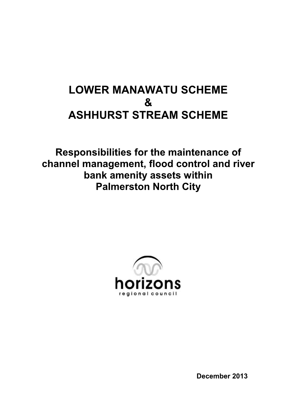 Lower Manawatu Scheme & Ashhurst Stream Scheme