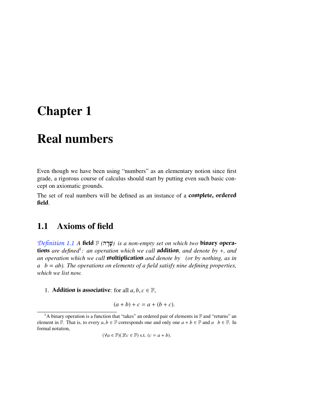 Chapter 1 Real Numbers