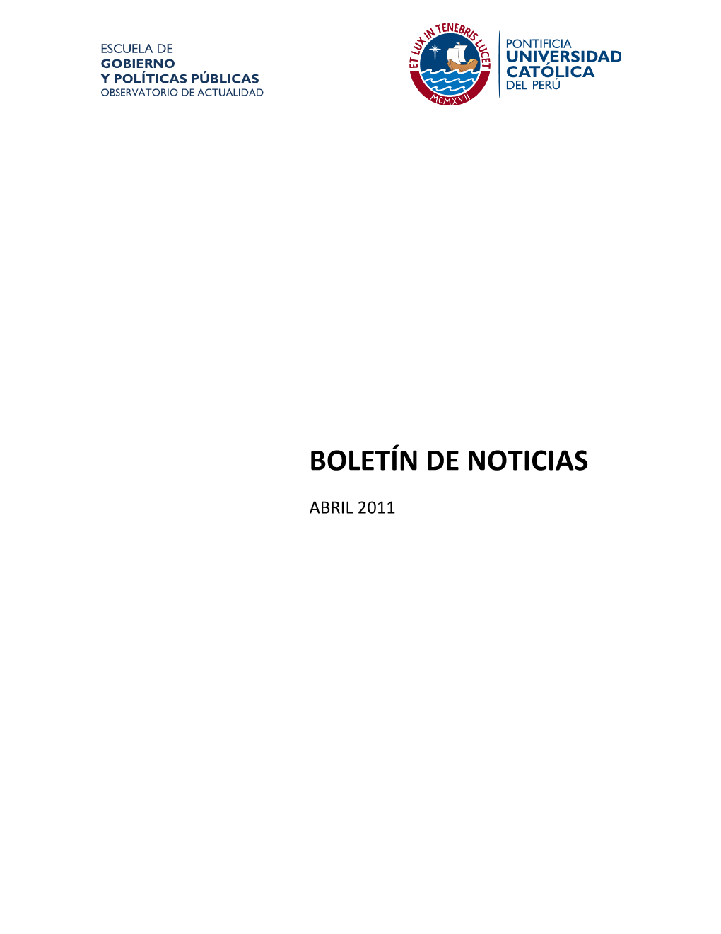 Boletín De Noticias