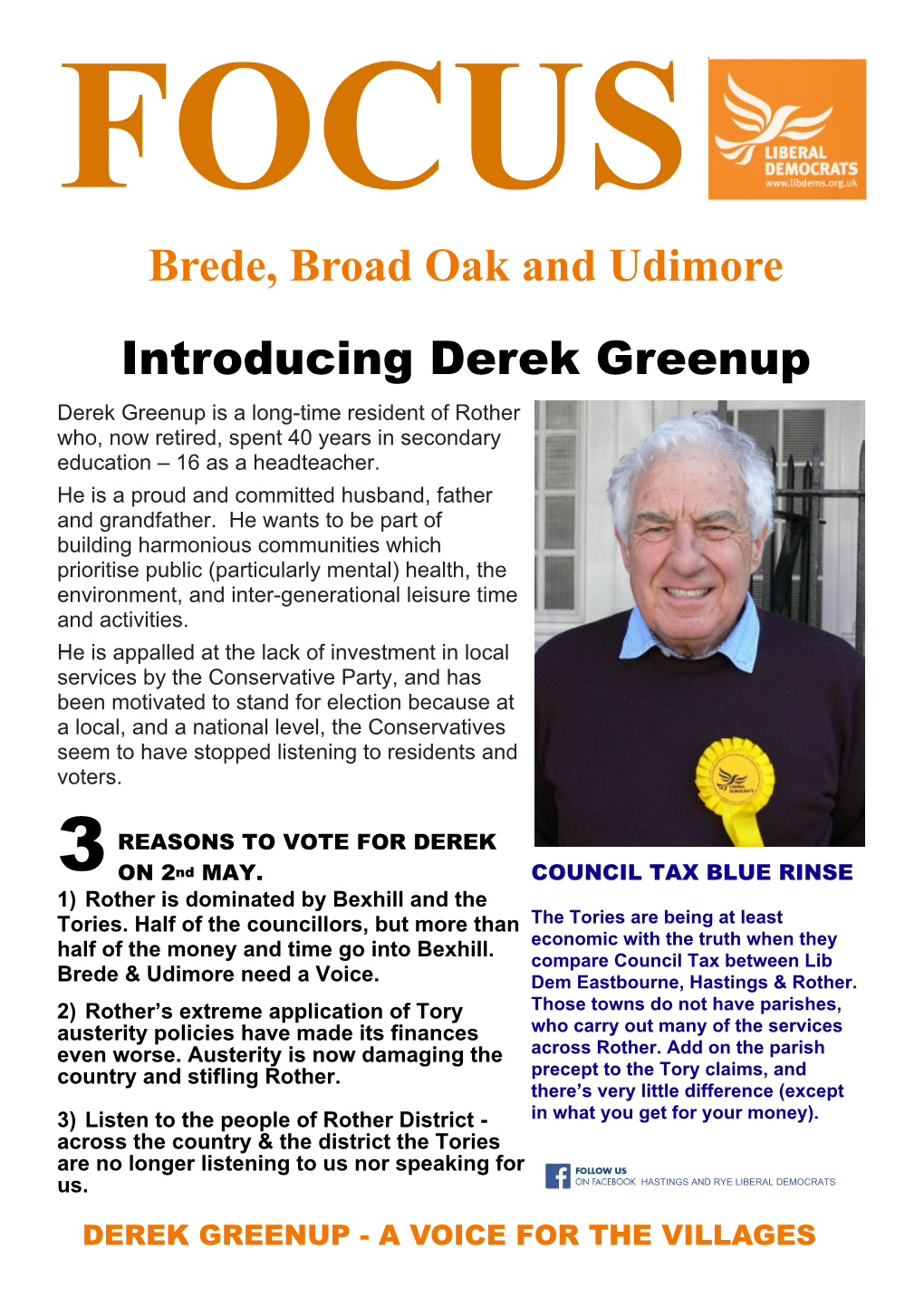 Brede, Broad Oak and Udimore Introducing Derek Greenup