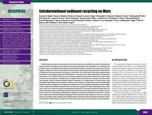 Extraformational Sediment Recycling on Mars Kenneth S