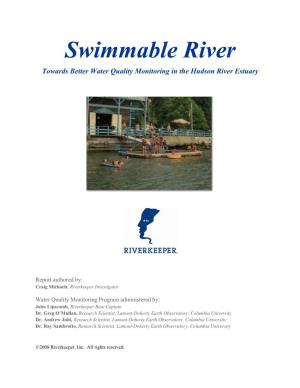 Swimmable River Towards Better Water Quality Monitoring in the Hudson River Estuary