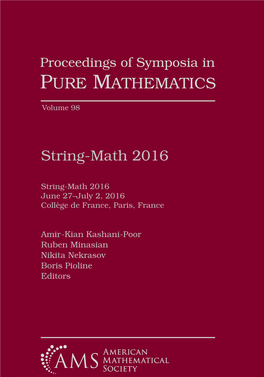 String-Math 2016