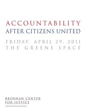 Accountability AFTER CITIZENS UNITED