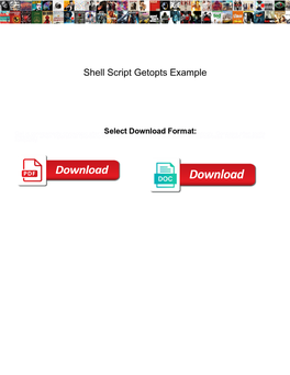 Shell Script Getopts Example