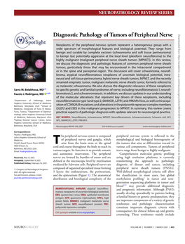 Diagnostic Pathology of Tumors of Peripheral Nerve