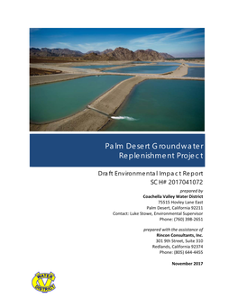 Palm Desert Groundwater Replenishment Project