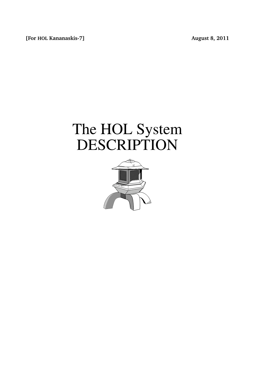 The HOL System DESCRIPTION