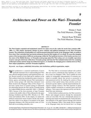 Architecture and Power on the Waritiwanaku Frontier