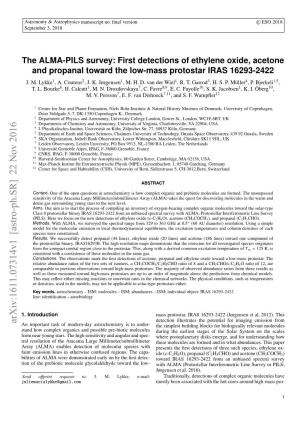 The ALMA-PILS Survey: First Detections of Ethylene Oxide, Acetone and Propanal Toward the Low-Mass Protostar IRAS 16293-2422 J