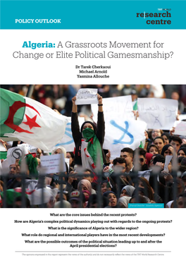 Algeria: a Grassroots Movement for Change Or Elite Political Gamesmanship?
