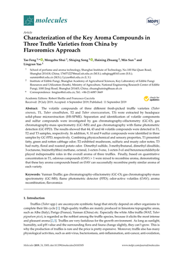 Characterization of the Key Aroma Compounds in Three Truffle