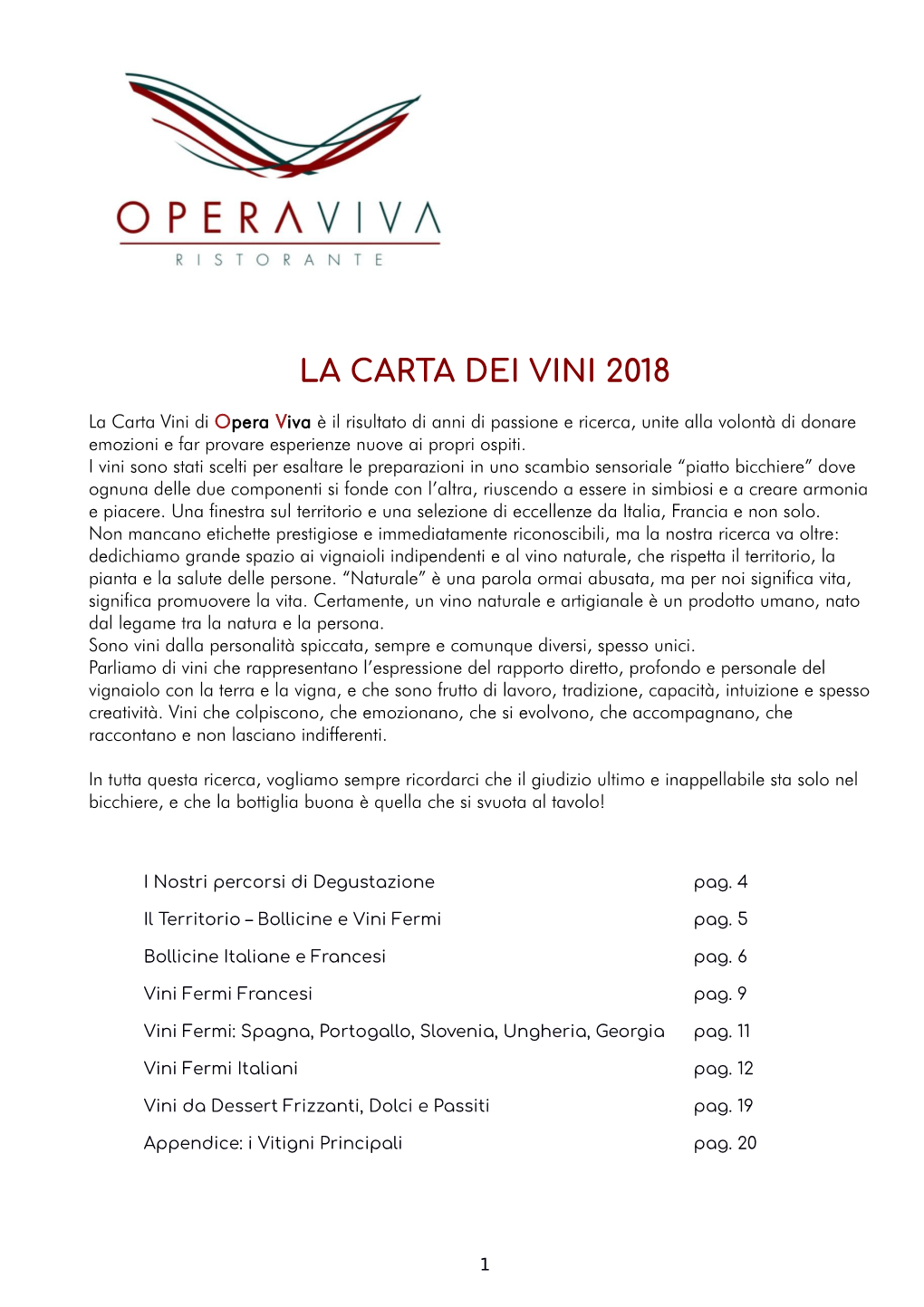 La Carta Dei Vini 2018