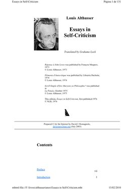 Essays in Self-Criticism.Mht 13/02/2010 Essays in Self -Criticism Página 2 De 131