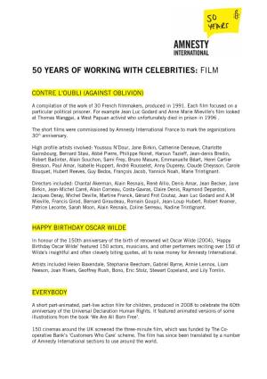 AI50 50 Years of Working with Celebrities Film