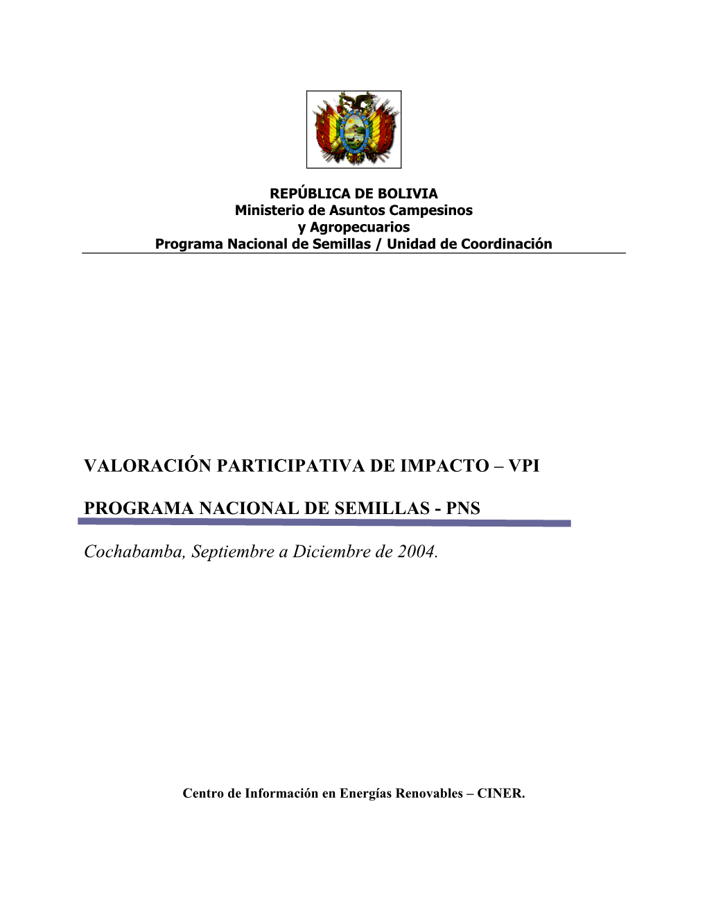 Valoración Participativa De Impacto – Vpi Programa