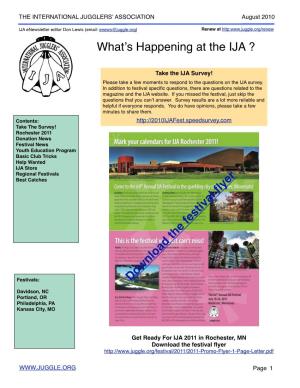 Whats Happening at the IJA ? Download the Festival Flyer
