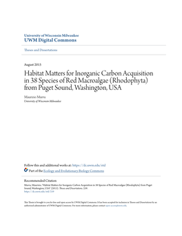 Habitat Matters for Inorganic Carbon