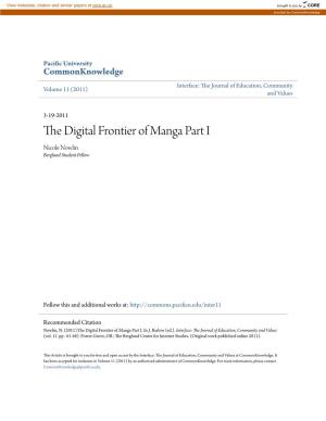 The Digital Frontier of Manga Part I Nicole Nowlin Berglund Student Fellow