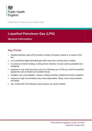Liquefied Petroleum Gas (LPG) General Information