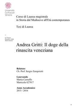 Andrea Gritti: Il Doge Della Rinascita Veneziana
