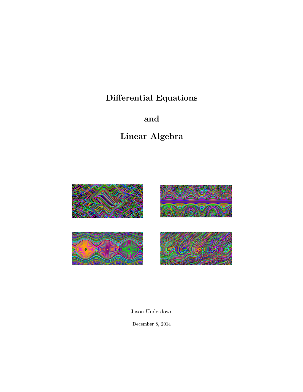 Differential Equations and Linear Algebra