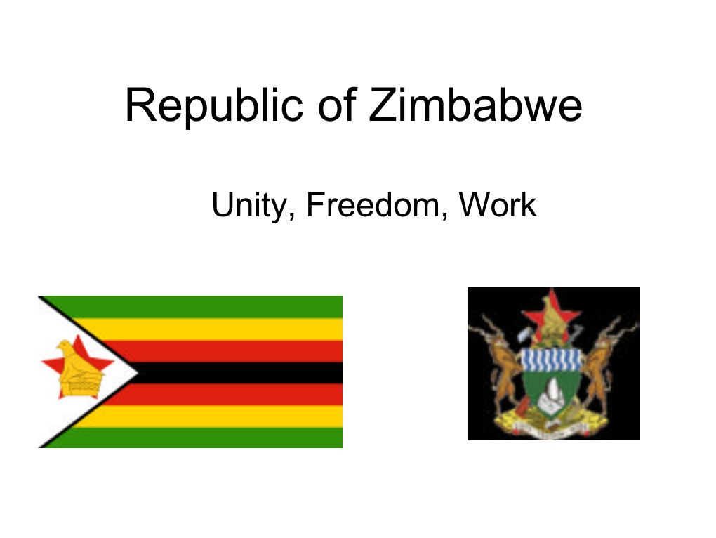 Republic of Zimbabwe Presentation