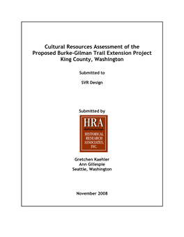 Cultural Resources Report