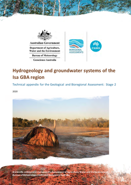 Hydrogeology and Groundwater Systems of the Isa GBA Region Technical Appendix for the Geological and Bioregional Assessment: Stage 2