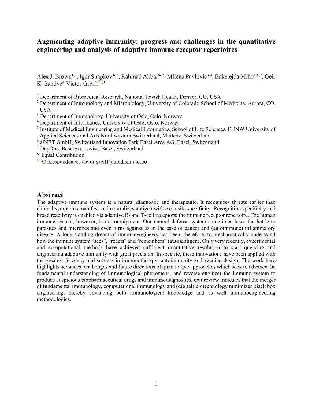 Progress and Challenges in the Quantitative Engineering and Analysis of Adaptive Immune Receptor Repertoires