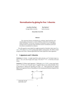 Normalization by Gluing for Free 휆-Theories