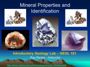 Mineral Properties and Identification