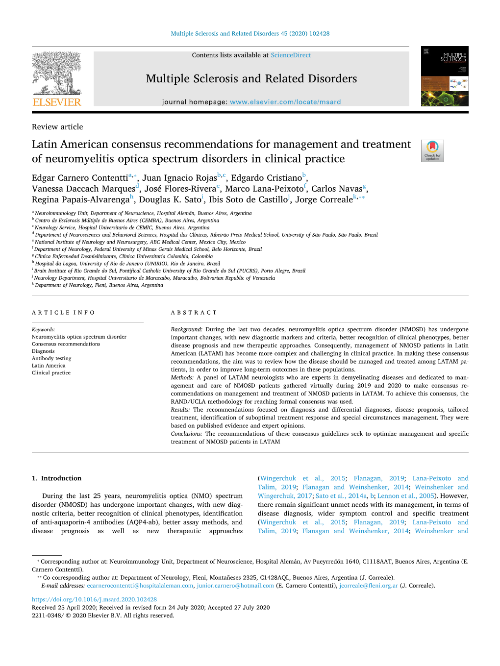 Latin American Consensus Recommendations for Management