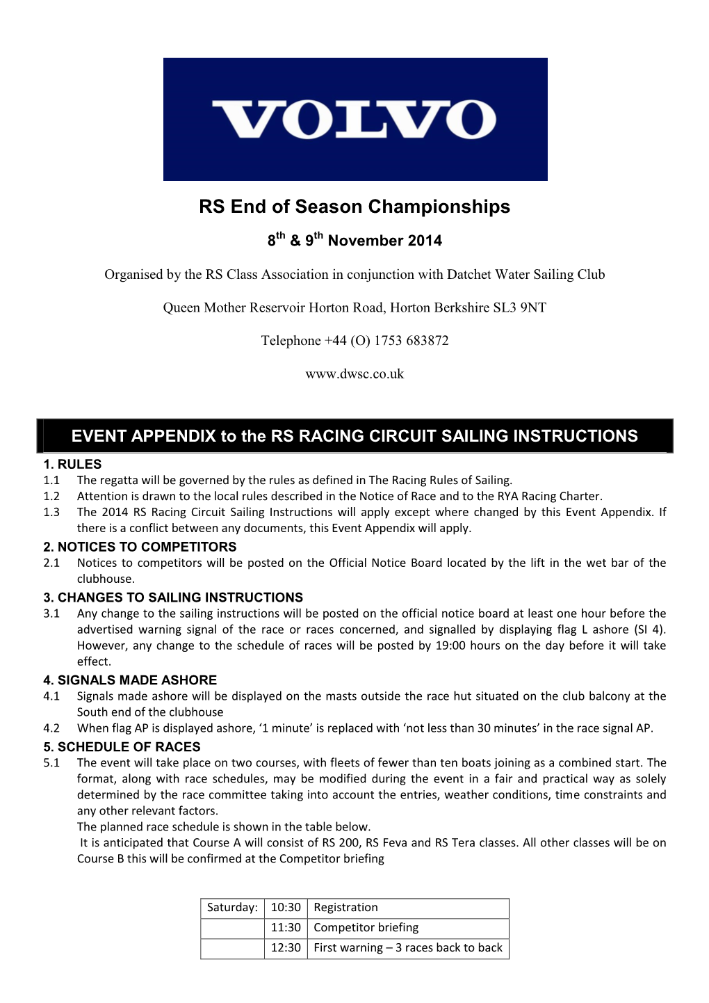 RS End of Season Championships