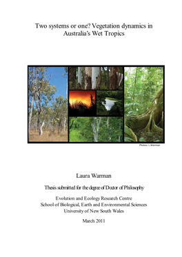 Vegetation Dynamics in Australia's Wet Tropics