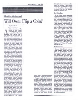 Will Oscar Flip a Coin?