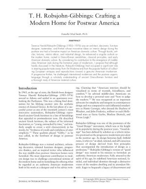 T. H. Robsjohn-Gibbings: Crafting a Modern Home for Postwar America