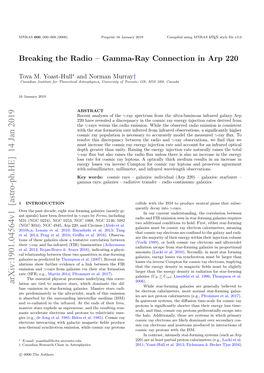 Breaking the Radio – Gamma-Ray Connection in Arp 220