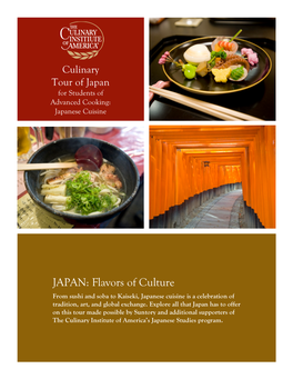 Japan for Students of Advanced Cooking: Japanese Cuisine