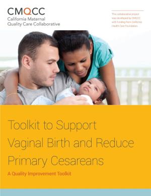 Toolkit to Support Vaginal Birth and Reduce Primary Cesareans a Quality Improvement Toolkit Toolkit to Support Vaginal Birth and Reduce Primary Cesareans