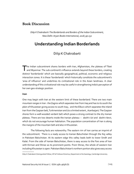 The Borderlands and Borders of the Indian Subcontinent, New Delhi: Aryan Books International, 2018, Pp 232