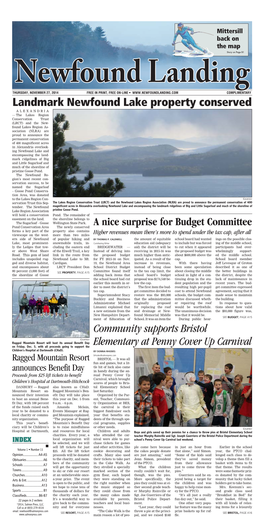 Landmark Newfound Lake Property Conserved Community Supports