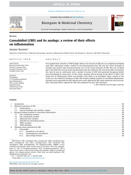 Cannabidiol (CBD) and Its Analogs: a Review of Their Effects on Inflammation