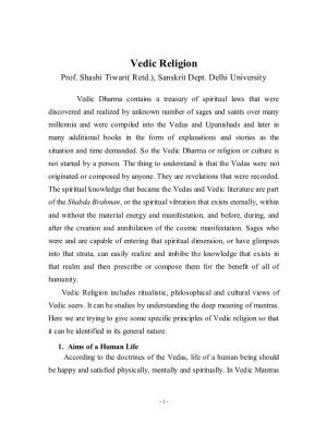 Vedic Religion Prof