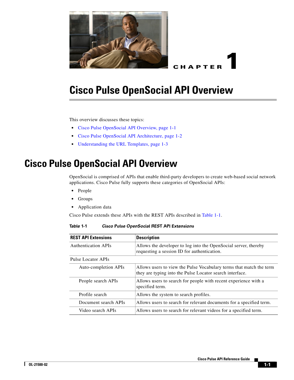 Cisco Pulse Opensocial API Overview