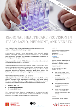 Regional Healthcare Provision in Italy: Lazio, Piedmont, and Veneto