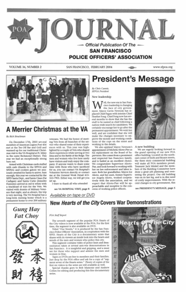FEBRUARY 2004 President's Message