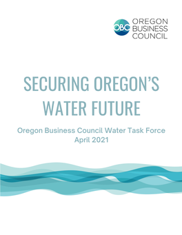 Securing Oregon's Water Future