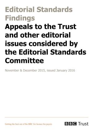 Editorial Standards Committee Bulletin