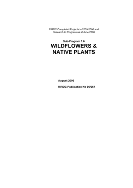 Wildflowers & Native Plants